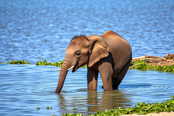 elephant in the river