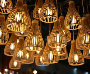 lamps on the roof of the temple