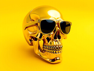 skull on a black background