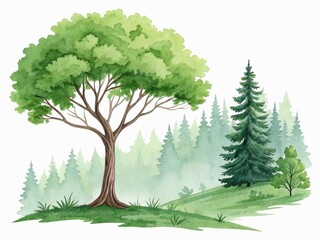Obraz premium tree isolated on white background