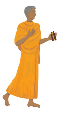 Old man in Orange robes singing bhajans | Sanyasa Ashrama | Sadhana | Stages of Life
