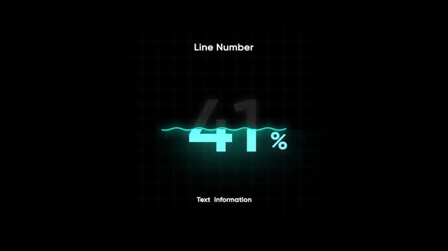 Glowing Cyan 38 Percent Symbol Submerged in Water on Dark Grid Background percentage number
