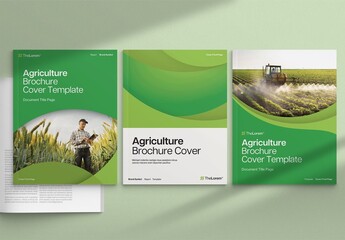 Brochure Report Cover Template for Document Front Pages in Farming, Agriculture & Environmental Look