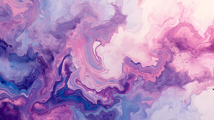 Fototapeta premium Vibrant pink and purple fluid art with swirling patterns