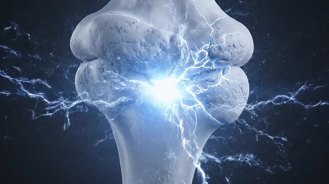 Kinetic Stress-Induced Blue Electrical Sparks Jumping Across Compressing Human Bone