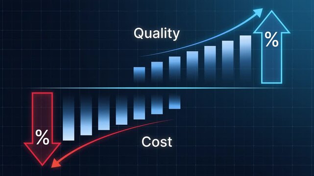 Quality increase and Cost reduction optimization for products or services to improve customer satisfaction and enhance company performance. Successful corporate strategy management. Effective business