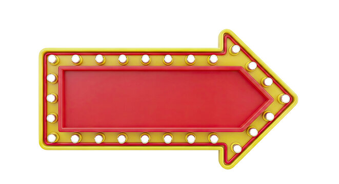Retro Marquee Arrow Sign with Lights