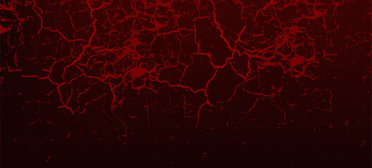 striking red and black cracked texture background, resembling molten lava or fractured earth. The glowing cracks create a dramatic and intense visual effect.eps10 © rohim