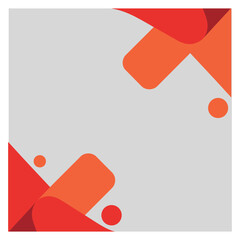 Abstract Red Orange Shapes Geometric Background