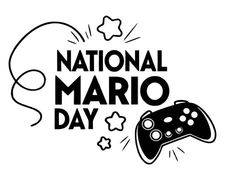 NATIONAL MARIO DAY vector illustration isolated on white background