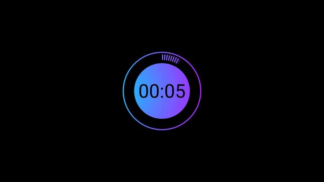 one minute count up animation, one minute circle count up timer video from 0 to 60 second on transparent background,1 minute timer counts hours minutes seconds in 60 seconds in 4k with alpha channel