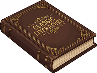 Fototapeta premium Retro Vintage Hardcover Book Illustration Clean Vector