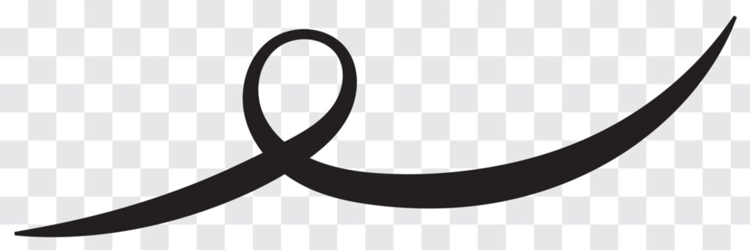 Hand drawn swoosh elements, and swoop underline typography tails shape in flat styles. Set of Swoosh vector. Set of ribbons. Design concept element collection. Vector illustration.