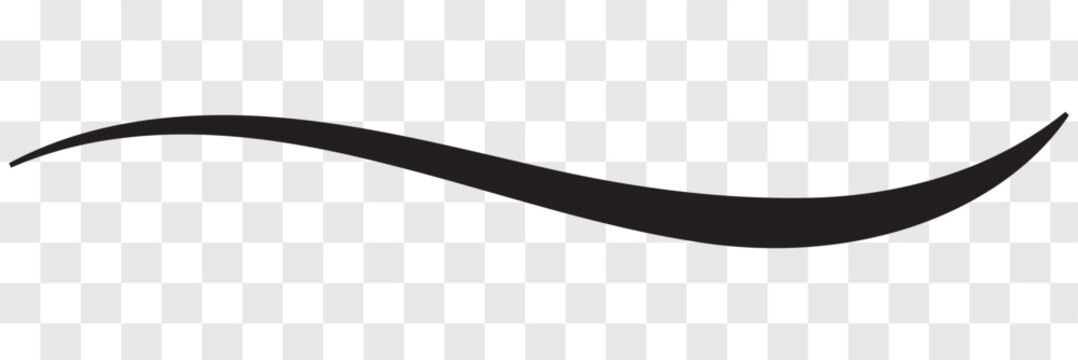 Set of baseball swoosh and swash tails. Sports swash shape set, text underlines for baseball design. Hand drawn font elements in retro style for athletics, baseball. Swirl stroke swish underline shape