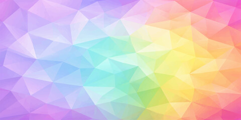 Obraz premium Abstract colorful backdrop featuring a seamless mosaic of yellow triangles and square elements in a vector illustration style for a modern art template