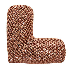 Abstract L-Shaped Structure of Interwoven Copper Wires with Sparkles