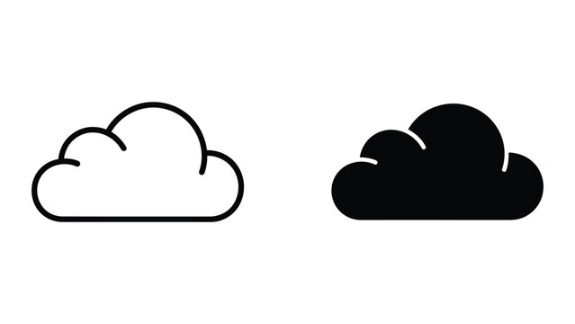 Black and white clouds illustration