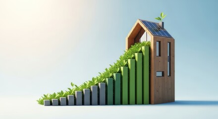 Fototapeta premium Sustainable Home Growth and Eco-Friendly Real Estate Investment.