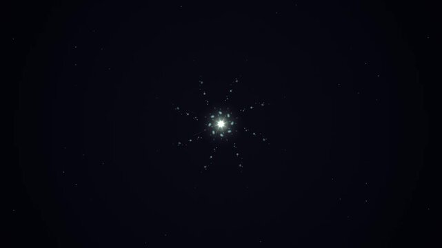 Night Sky with a Central Spark Burst and Subtle Dots.