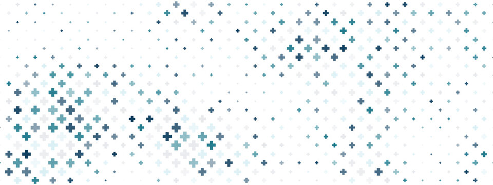Medical pattern background with fading healthcare crosses creating modern hospital texture for health presentations and clinical website designs.