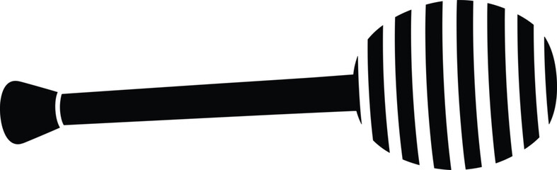 Honey Dipper Silhouette Vector Icon, Black Wooden Honey Stick Illustration Isolated on White Background for Beekeeping and Organic Food © Mortuza Samiha