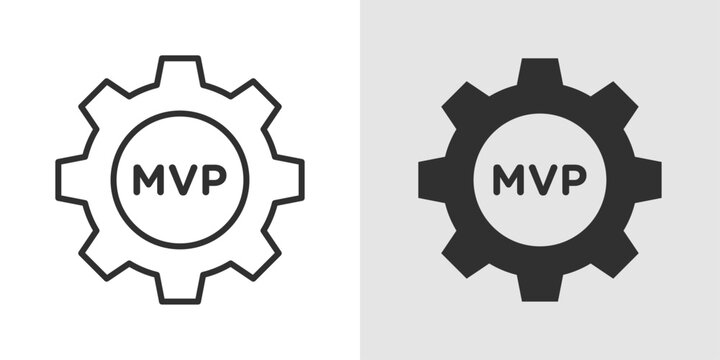 MVP Icon representing product development, startup testing, prototype creation, and early-stage business validation.