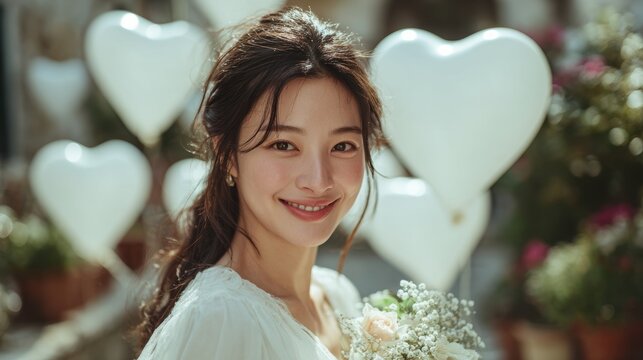 Happy Wedding couple in wedding party,Young joyful bride and groom emotionally dancing,honeymoon and romantic time,valentine,sweet moment,copy space.