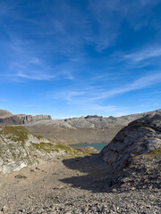 Audannes mountain pass on the Tour du Wildhorn hiking trail, Switzerland