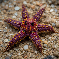 Ophiothrix fragilis (common brittle star, hairy brittle star, Asteria cuvieri, Ophiocoma minuta). This animal is extremely variable in colouration, ranging from violet, purple or red to yellow
