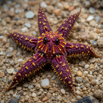 Ophiothrix fragilis (common brittle star, hairy brittle star, Asteria cuvieri, Ophiocoma minuta). This animal is extremely variable in colouration, ranging from violet, purple or red to yellow