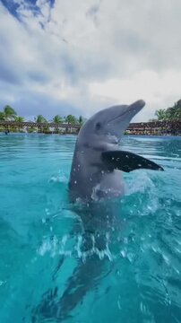 dolphin jumping in the water