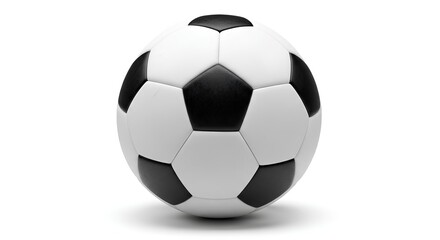 Fototapeta premium Classic Black and White Soccer Ball on White Background 9.
