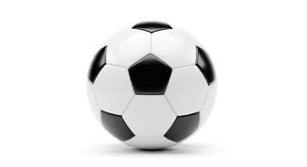 Naklejka premium Classic Black and White Soccer Ball on White Background 31.