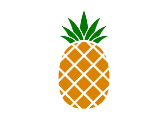 Minimalist Geometric Pineapple Fruit Vector Logo Icon