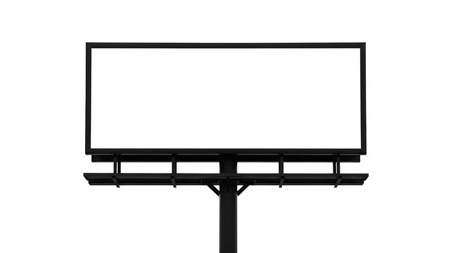 Blank Billboard with Transparent Background for Advertising Mockup