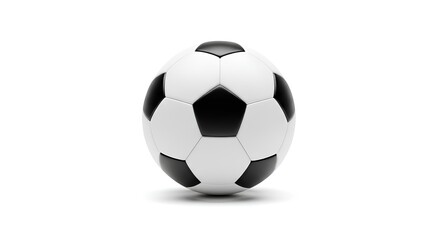 Fototapeta premium Classic Black and White Soccer Ball on White Background 5.