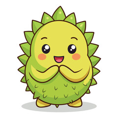 Obraz premium Cute cartoon durian fruit character
