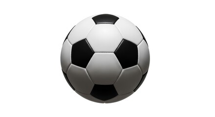 Fototapeta premium Classic black and white soccer ball on a clean background 1.