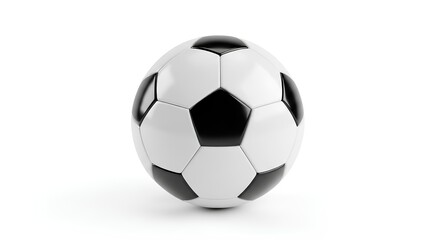 Fototapeta premium Classic Black and White Soccer Ball on a Clean White Background 3.