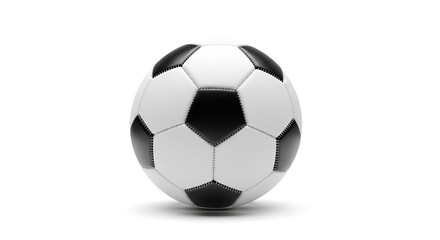 Naklejka premium Classic black and white soccer ball on a clean white background 4.