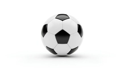 Fototapeta premium Classic black and white soccer ball on a clean white background 5.