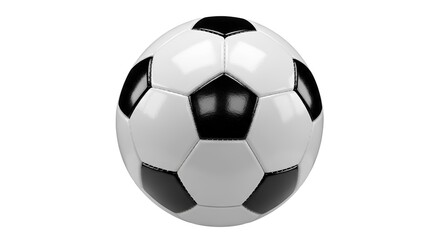 Fototapeta premium Classic black and white soccer ball on a clean white background 6.