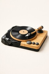 Zen Inspired Bamboo and Obsidian Audio Player