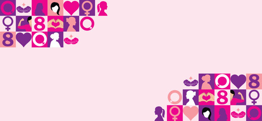 Give To Gain - International women's day concept poster. Woman sign illustration background. 2026 women's day campaign theme -  GiveToGain © Creative Moon