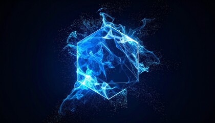 A radiant cube of light wrapped in energy&hellip;