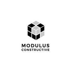 Geometric Cube Architecture and Construction Logo