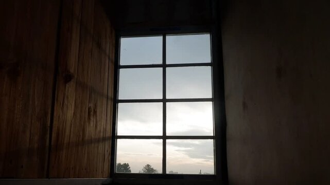 Timelapse of morning sky through Window