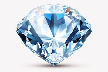 Diamond gemstone displaying clarity, luxury, and elegance on a white background