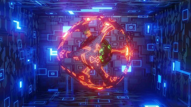 Futuristic sci-fi environment with immersive atmosphere for video games, tech launches, metaverse projects, and cyberpunk content. 4K quality
