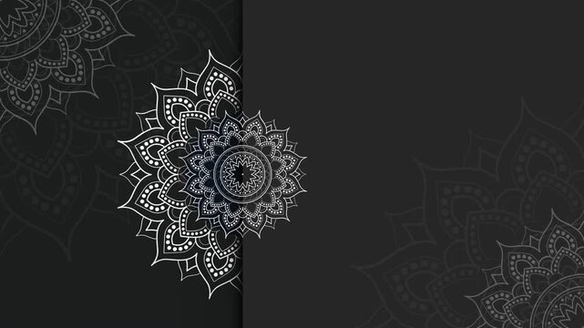 Luxury mandala background with golden arabesque pattern Arabic Islamic Background style. Luxury decorative mandala for print, poster, cover, brochure, flyer, banner video Isolated on Animation Video